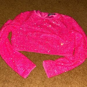 Sparkly long sleeved top